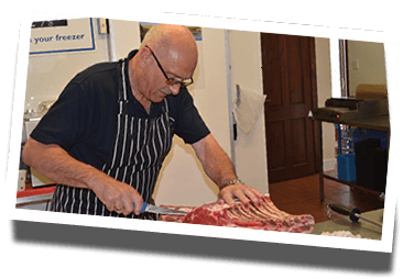 The butcher’s counter at Lewis’s Farm Shop