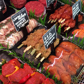 Meats available to buy at Lewis’s Farm Shop in Wrexham