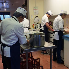 The kitchen at Lewis’s Farm Shop