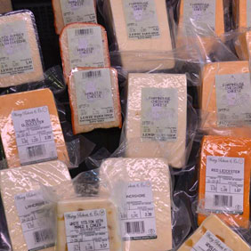 A selection of cheeses