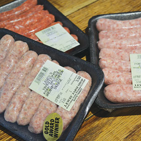 Award winning pork sausages